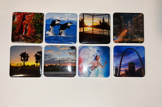 8 PACK CUSTOM 2X2IN MAGNET PHOTOS